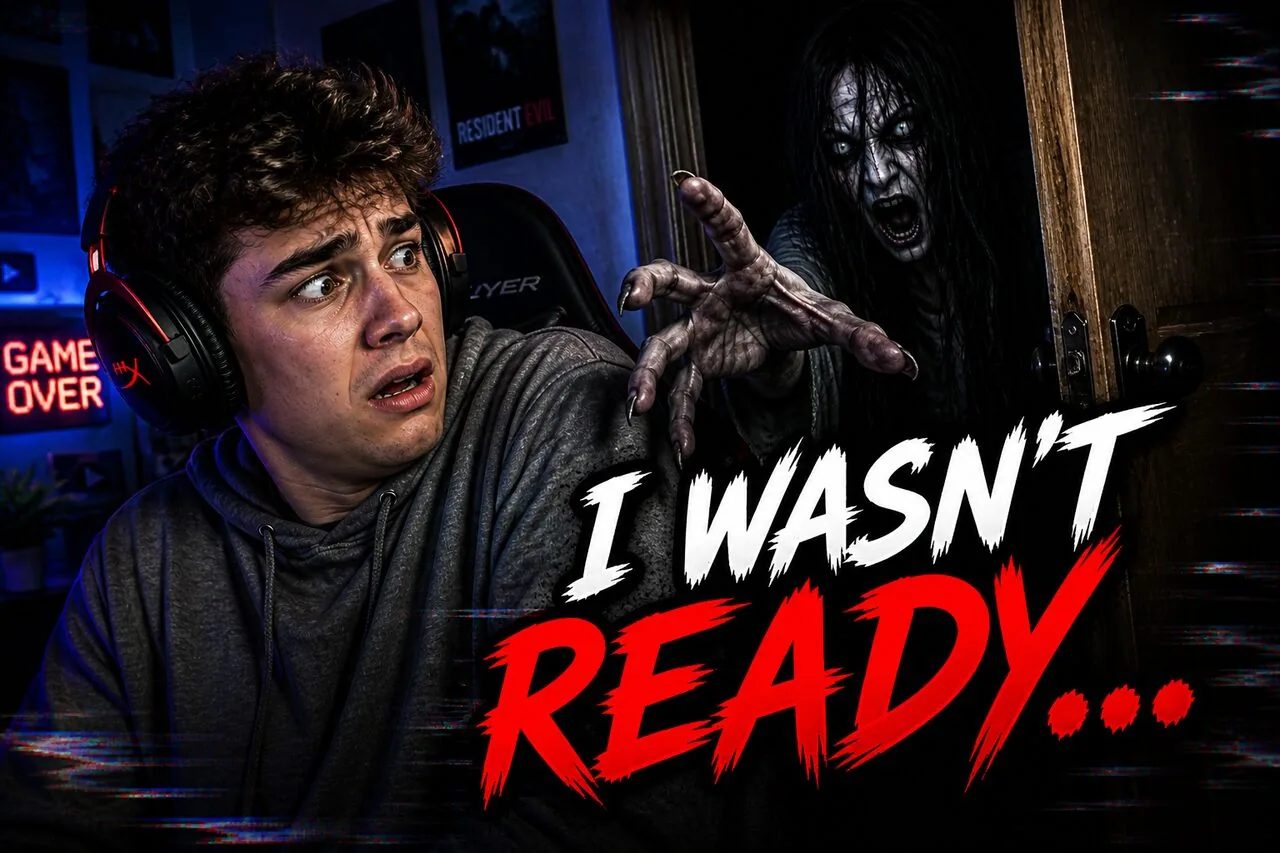 I Wasn't Ready… — Gaming / Horror YouTube thumbnail (16:9) designed by Abdul Wassay
