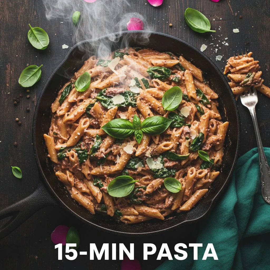 15-Min Pasta — Food Instagram thumbnail (4:5) designed by Abdul Wassay