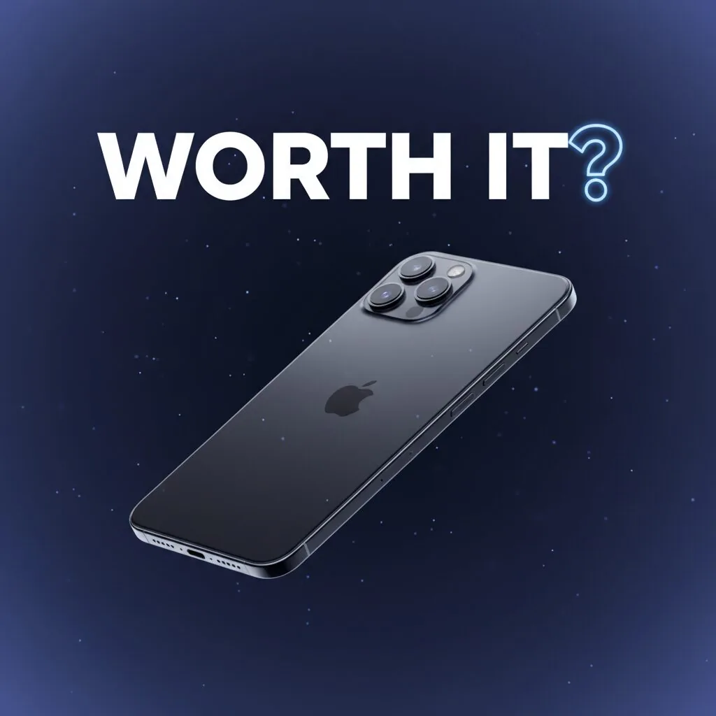 Is the New iPhone Worth It? — Tech Review YouTube thumbnail (16:9) designed by Abdul Wassay